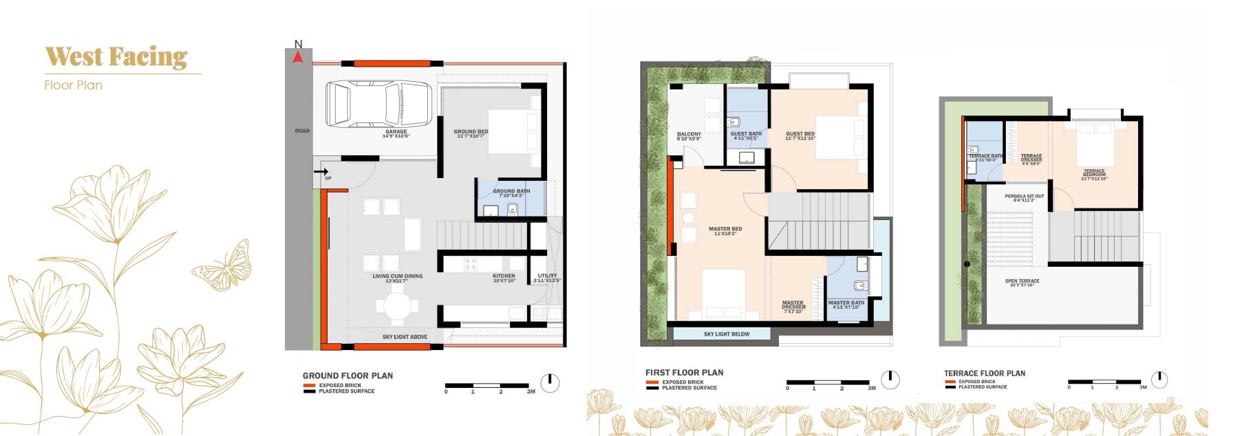 Floor plan of 4 BHK 2487 Sq. Ft. Villa in Krishvi E Villas, Bangalore