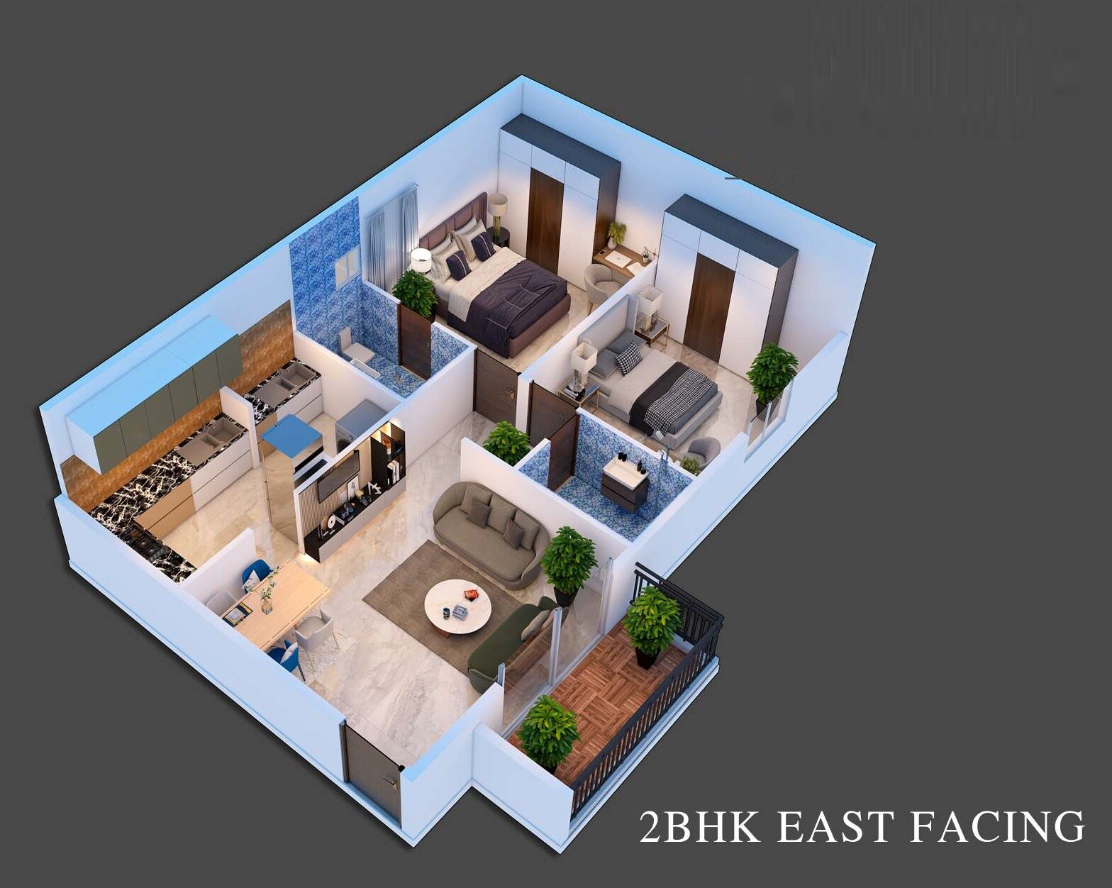 2 BHK 1113 Sq. Ft. Apartment