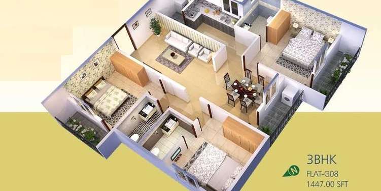 kruthi seven hills residency apartment 3bhk 1447sqft21