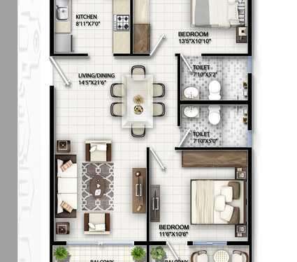 ksr basil apartment 2 bhk 814sqft 20235614115624