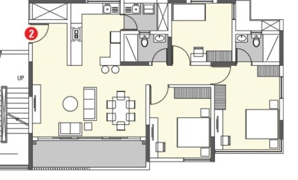 2 BHK 1239 Sq. Ft. Apartment