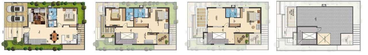 Floor plan of 4 BHK 2497 Sq. Ft. Villa in Kumari Hamlet Phase I, Bangalore