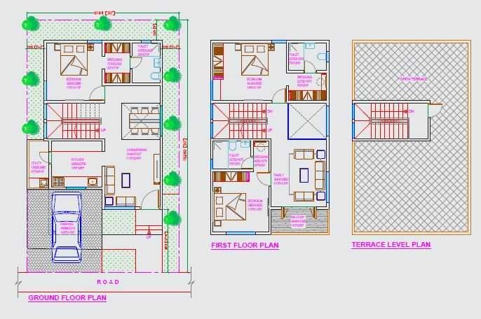 Floor plan of 3 BHK 2040 Sq. Ft. Villa in Kumari Oakville, Bangalore