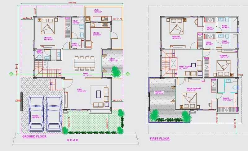 Floor plan of 4 BHK 3546 Sq. Ft. Villa in Kumari Oakville, Bangalore