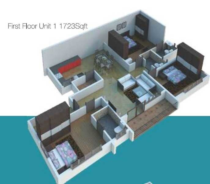 3 BHK 1723 Sq. Ft. Apartment