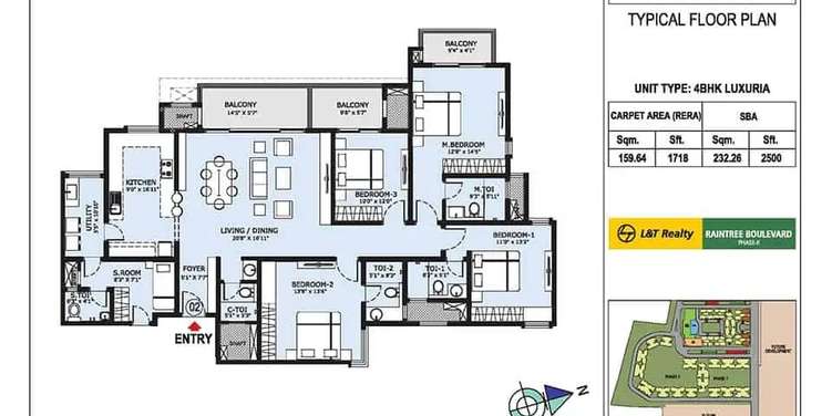 l&t raintree boulevard phase 2 apartment 4 bhk 1718sqft 20234307164321