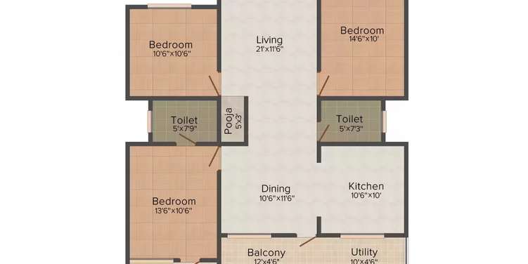 lakvin valley residency apartment 3bhk 1480sqft31