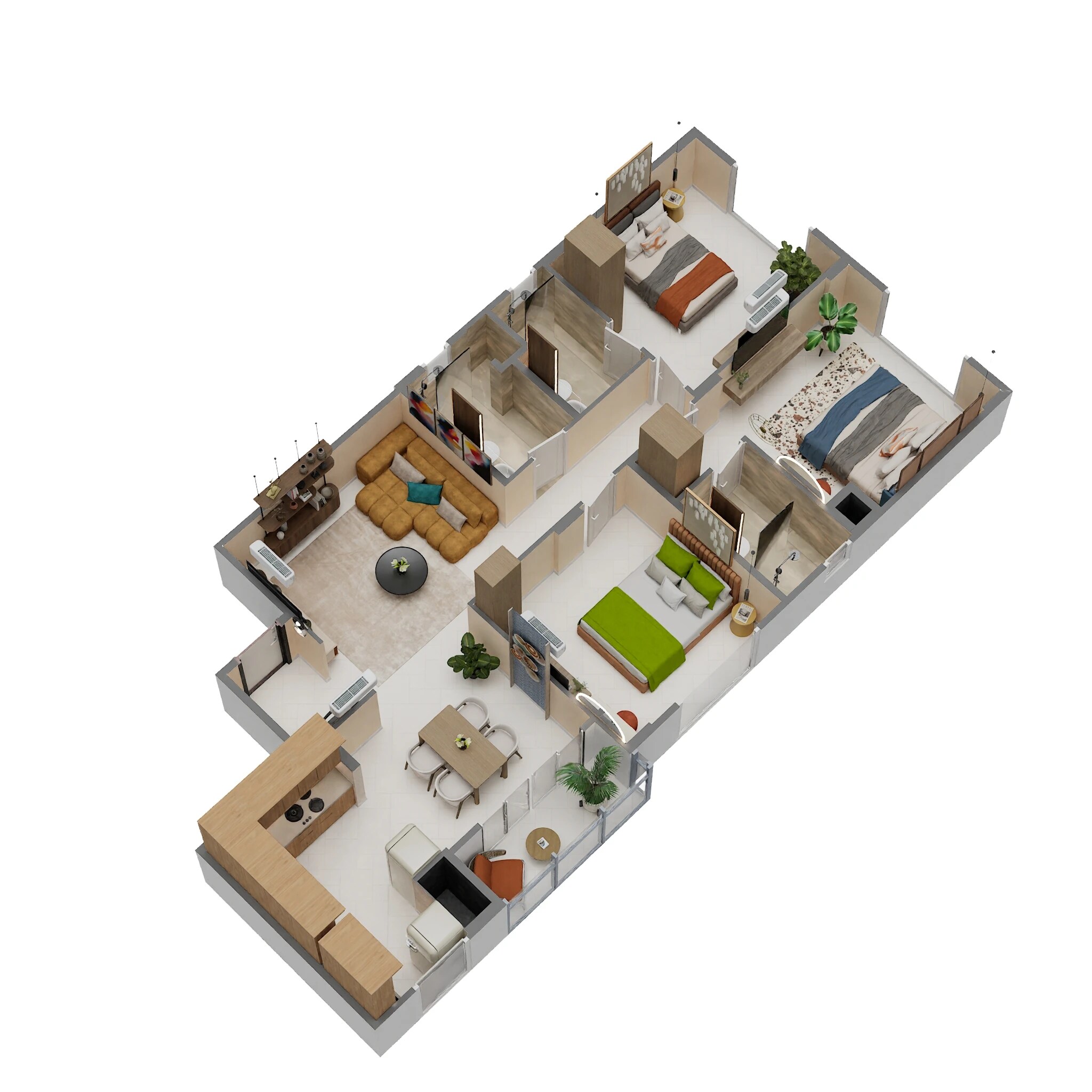 3 BHK 1354 Sq. Ft. Apartment