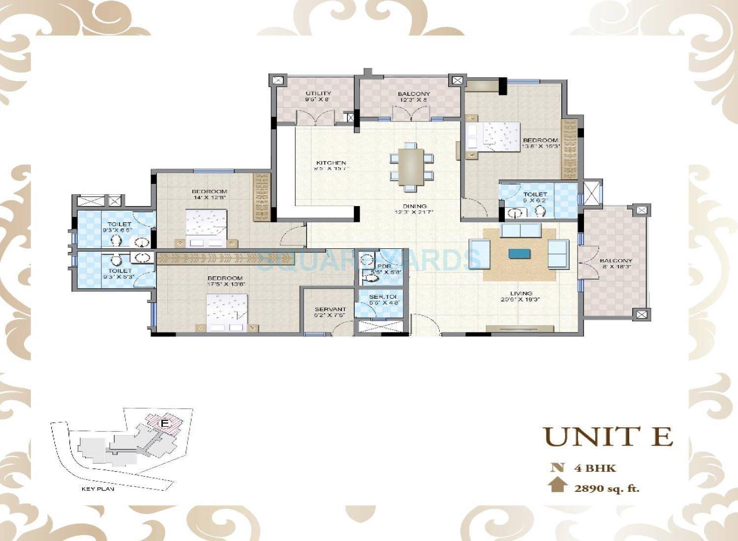 3 BHK 2890 Sq. Ft. Apartment