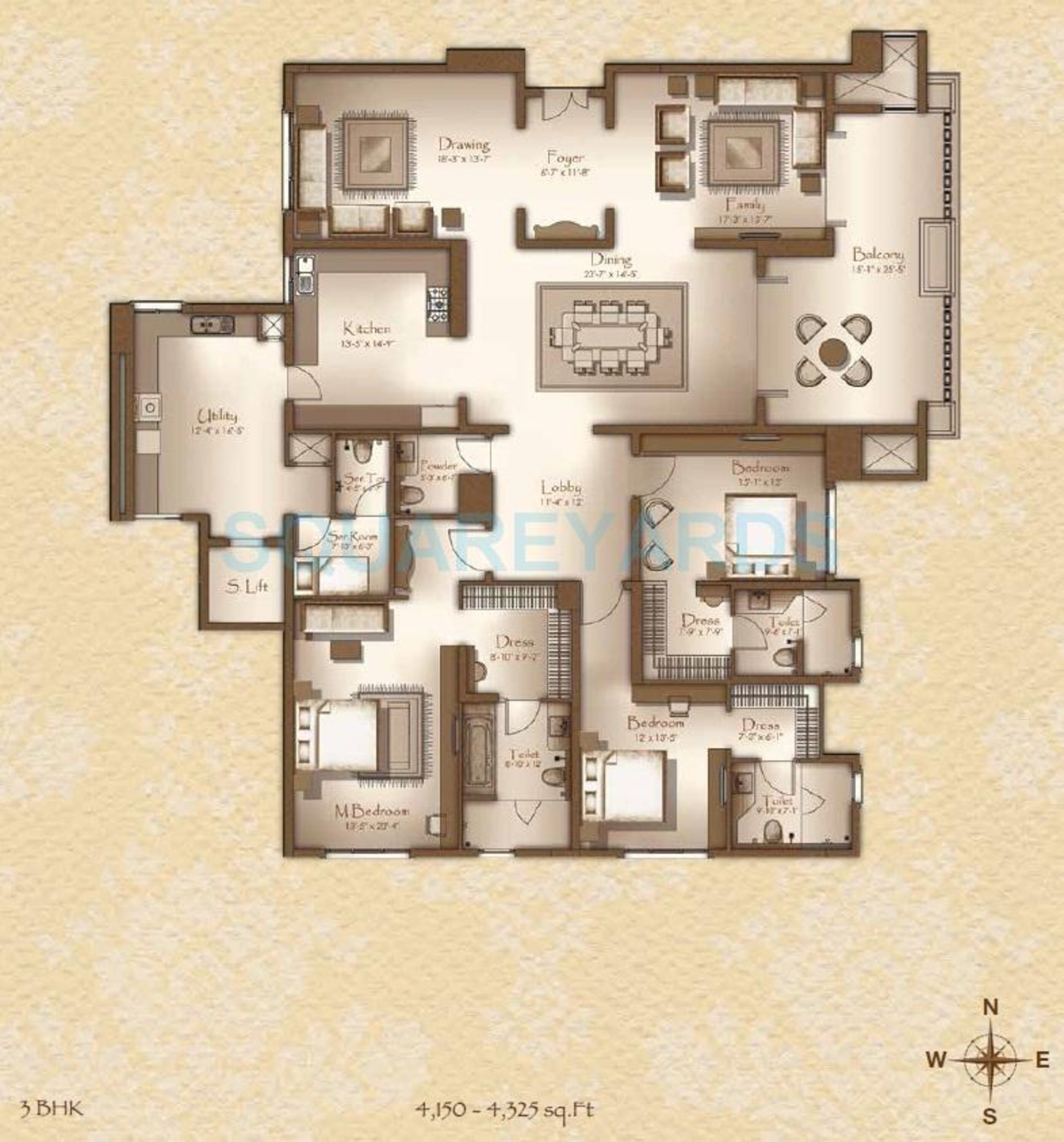 legacy cirocco apartment 3bhk 4100sqft1