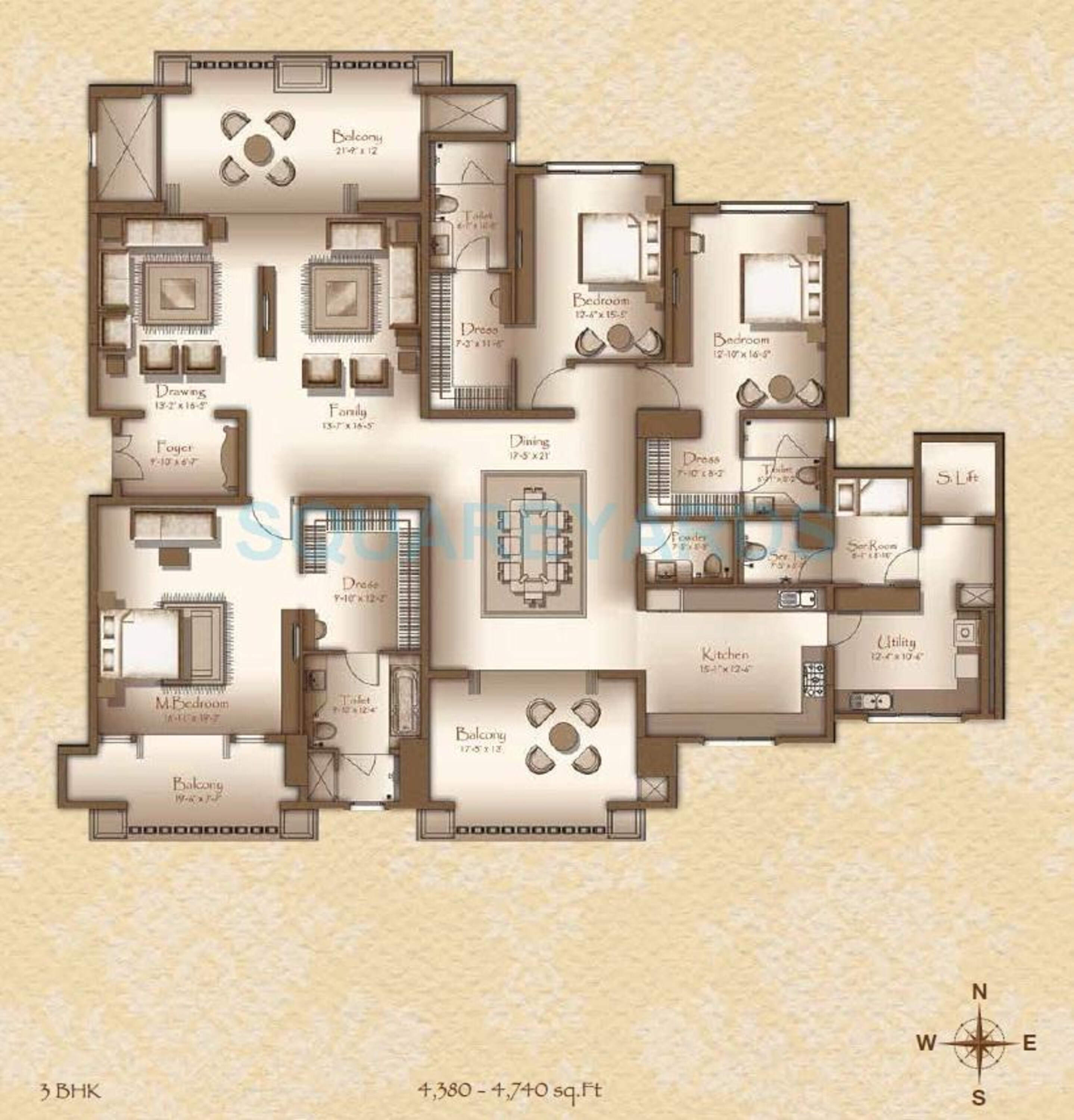 legacy cirocco apartment 3bhk 4200sqft1