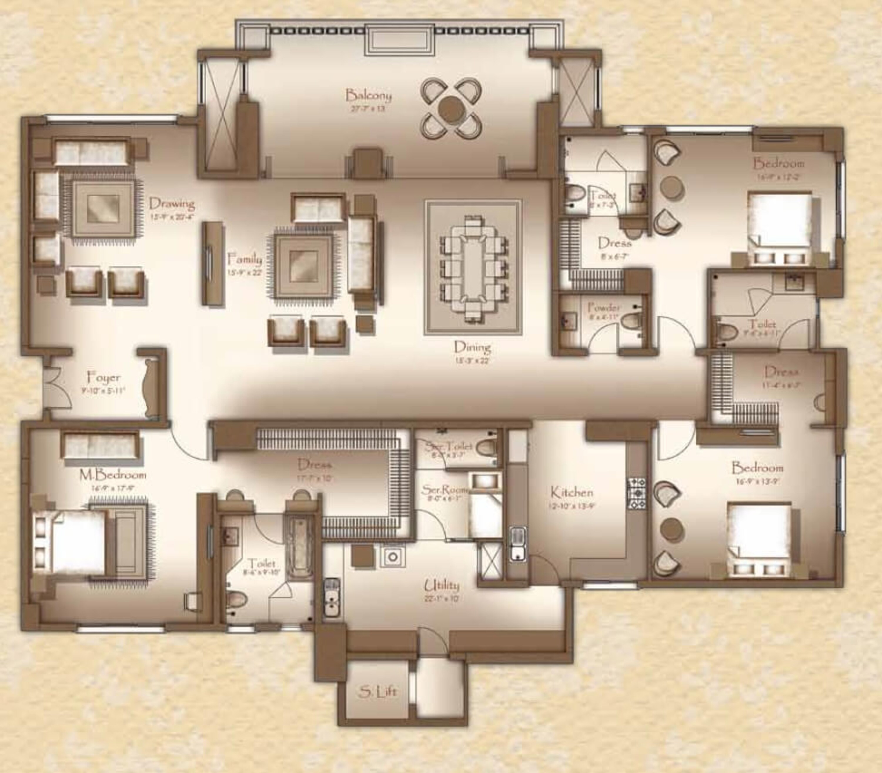 legacy cirocco apartment 3bhk sq 4390sqft 1