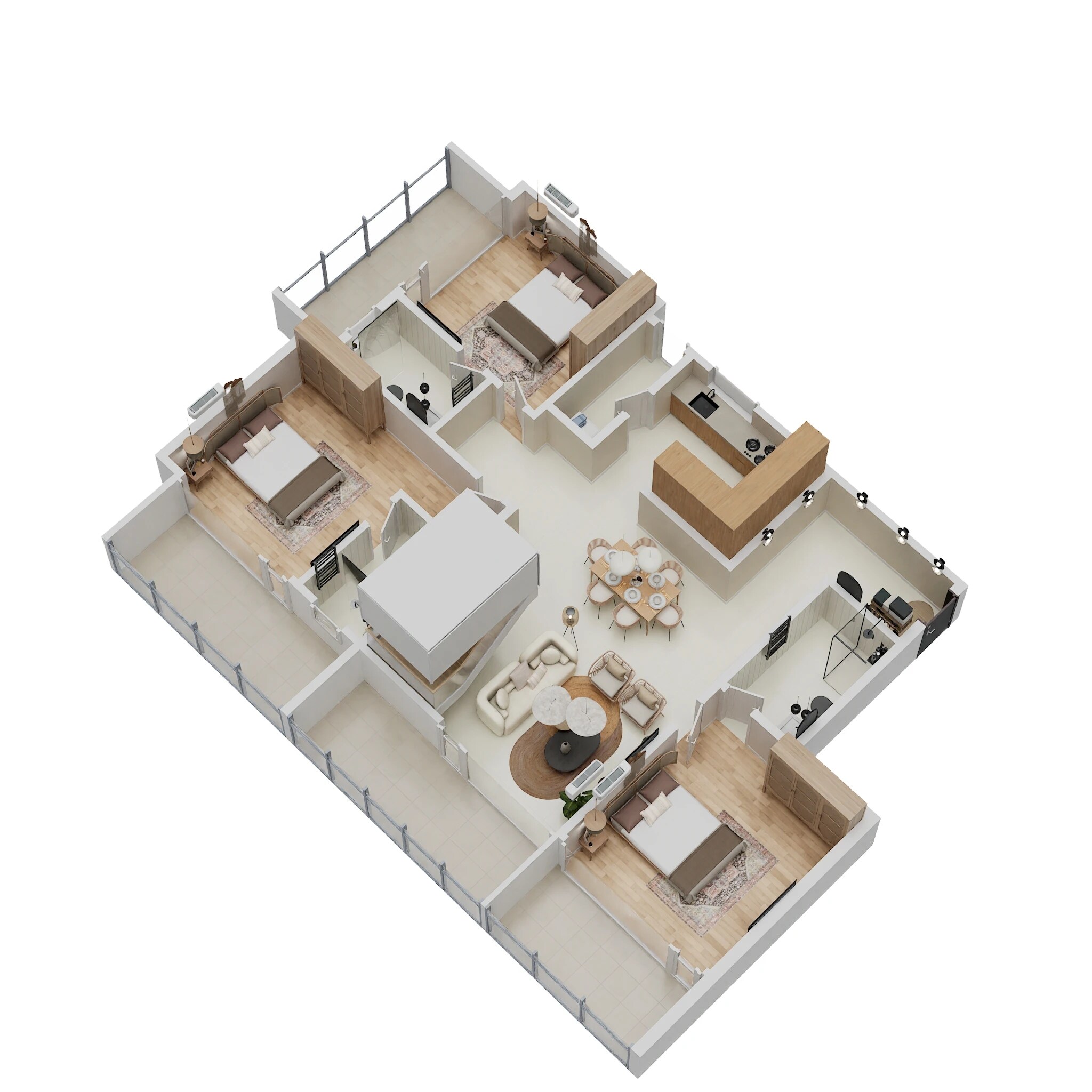 Floor plan of 4 BHK 2823 Sq. Ft. Apartment in Lewis El Roi, Bangalore