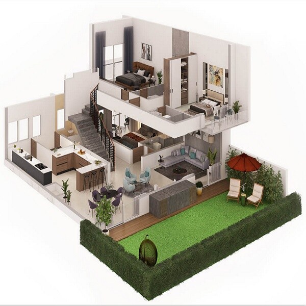 Floor plan of 1200 Sq. Ft. Plot in LG Spring Fields, Bangalore