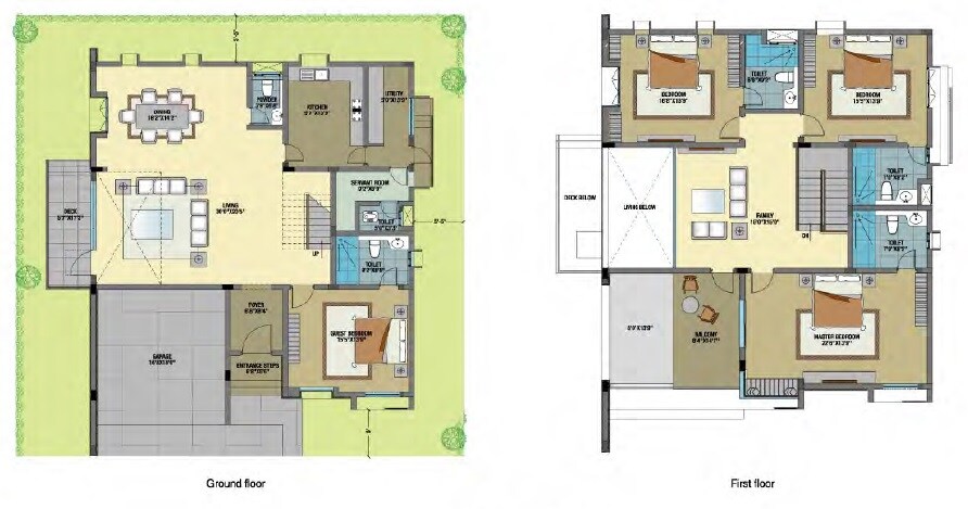 Floor plan of 4 BHK 3667 Sq. Ft. Villa in LGCL Ashlar, Bangalore