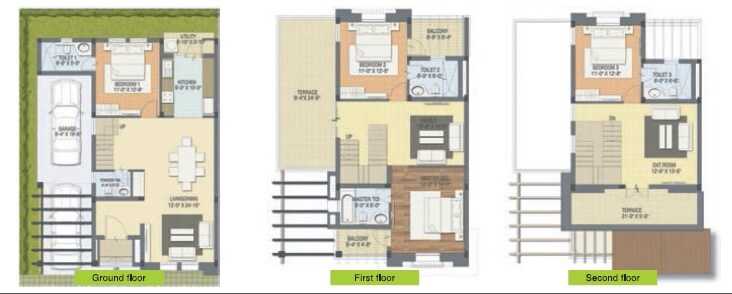 Floor plan of 4 BHK 3730 Sq. Ft. Villa in LGCL Beautiful World, Bangalore