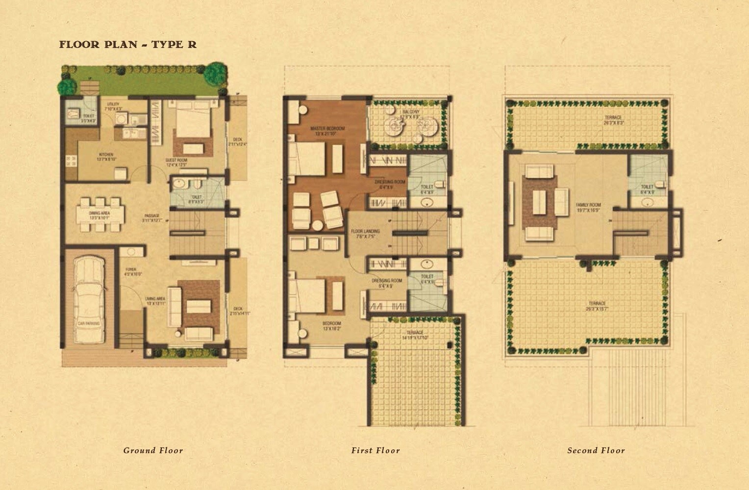 Floor plan of 4 BHK 3027 Sq. Ft. Villa in LGCL Puebelo, Bangalore