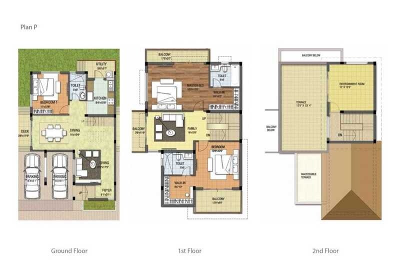 Floor plan of 3 BHK 2651 Sq. Ft. Villa in LGCL Stonescape, Bangalore