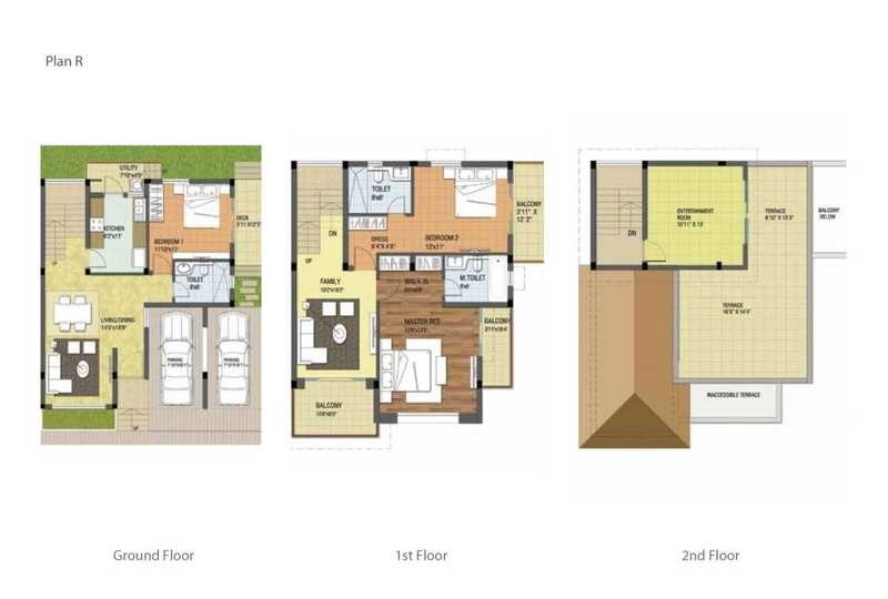 Floor plan of 3 BHK 3565 Sq. Ft. Villa in LGCL Stonescape, Bangalore