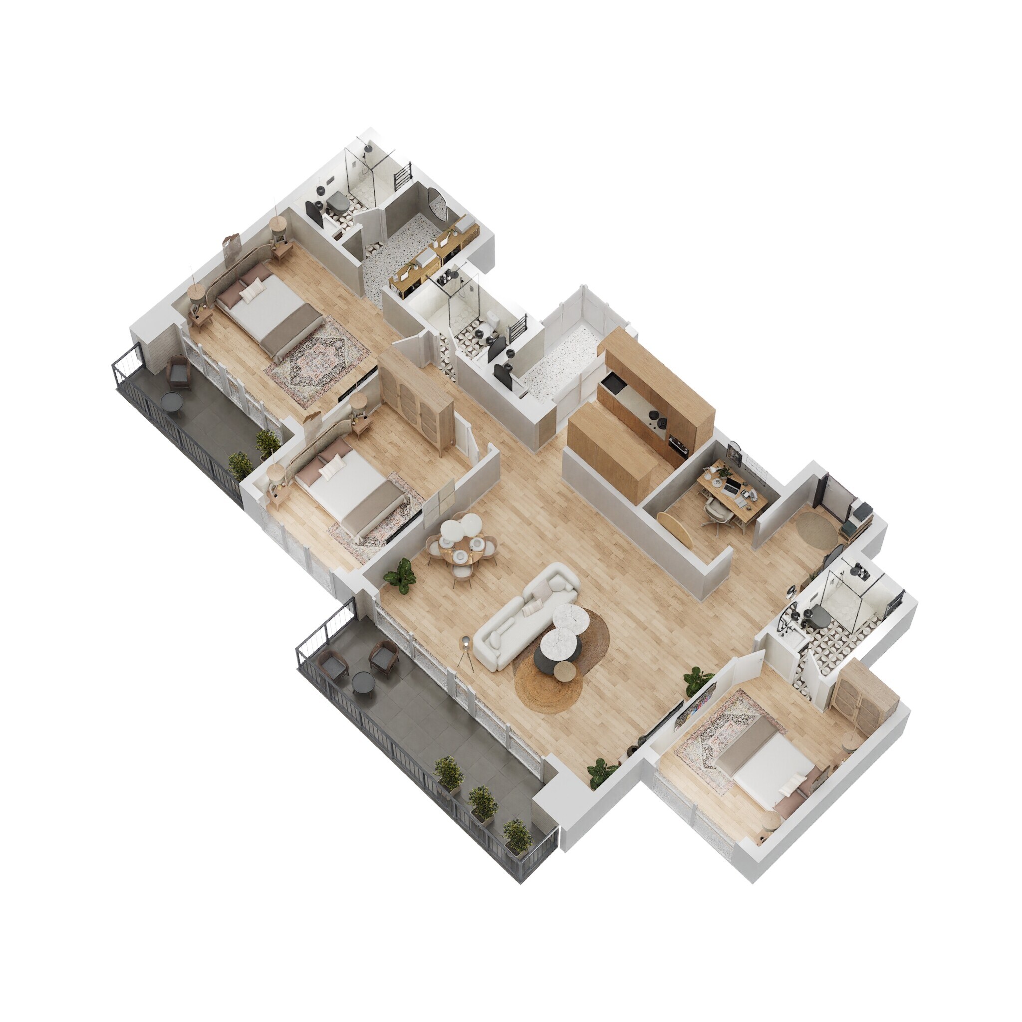 3 BHK 2430 Sq. Ft. Apartment