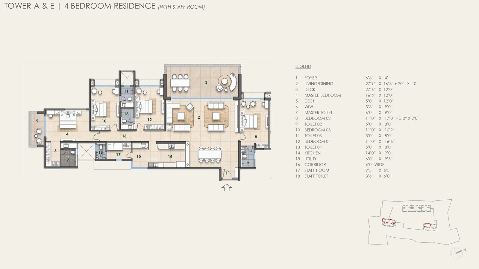 4 BHK 4904 Sq. Ft. Apartment