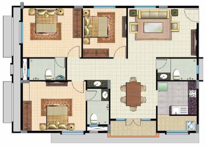 lotus palace apartment 3bhk 1455sqft151