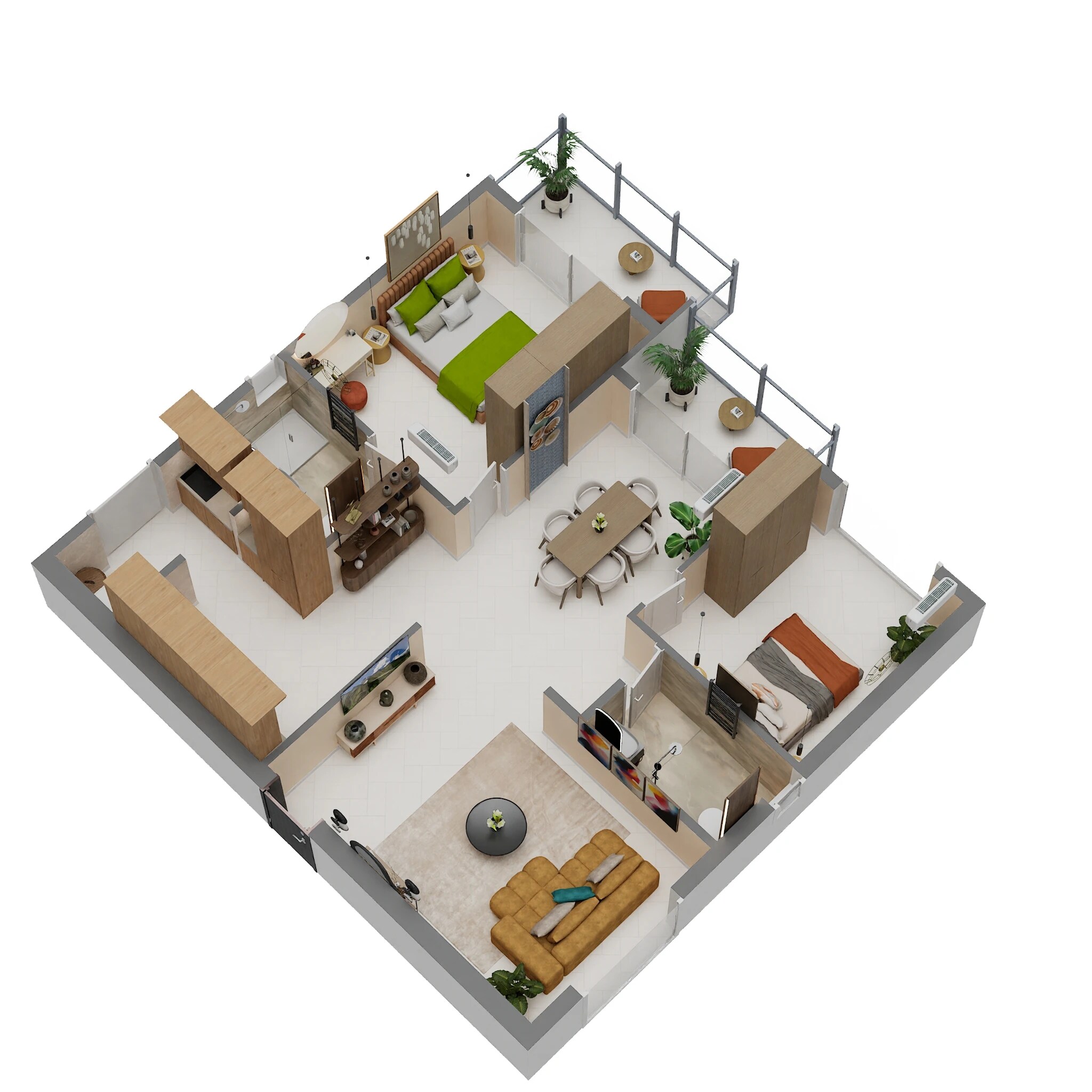 2 BHK 1255 Sq. Ft. Apartment