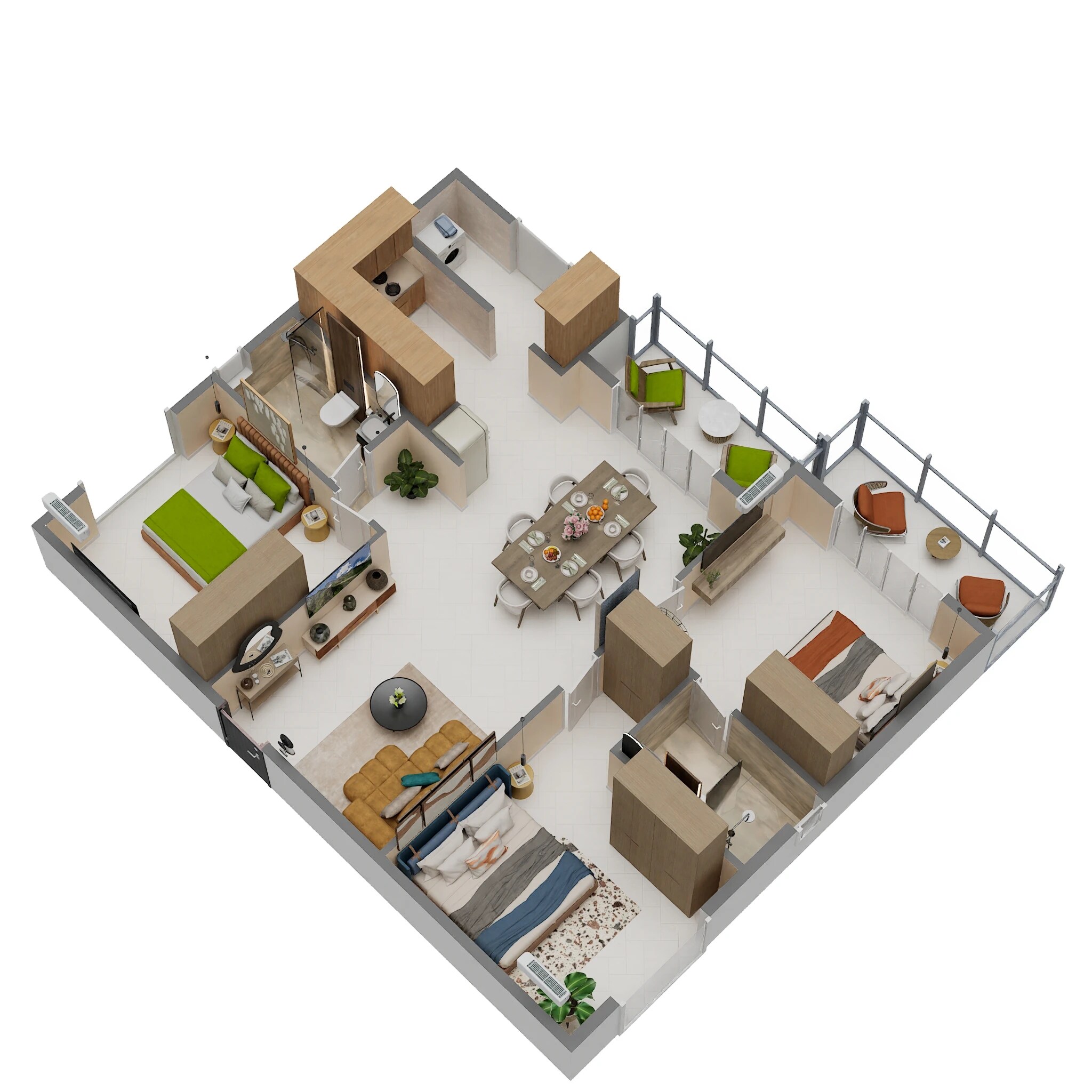 3 BHK 1445 Sq. Ft. Apartment
