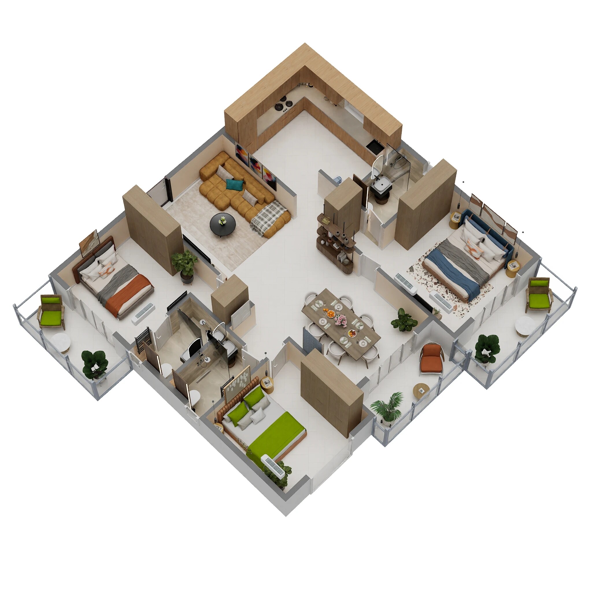 3 BHK 1765 Sq. Ft. Apartment