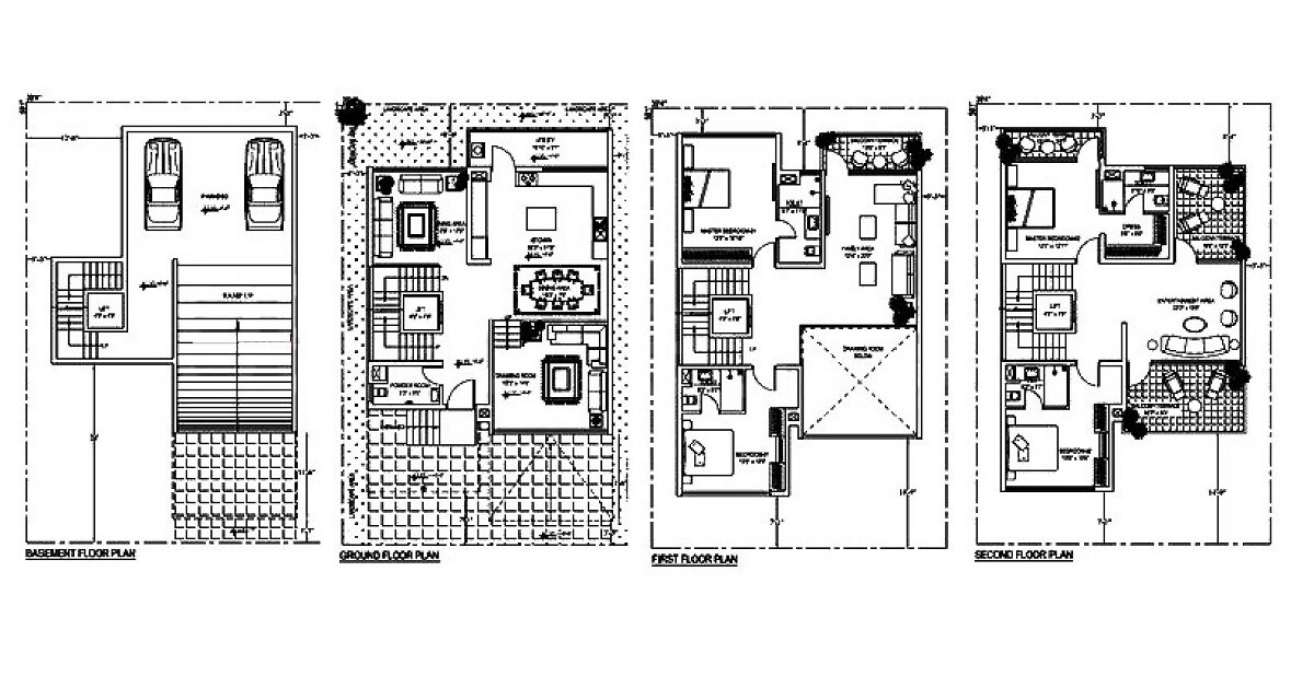 Floor plan of 3 BHK 2550 Sq. Ft. Villa in M1 Aureus, Bangalore