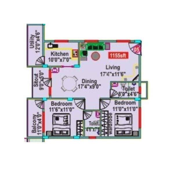 mahaveer clover apartment 2 bhk 1155sqft 20264203154240