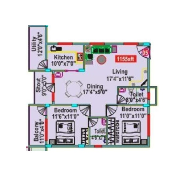 mahaveer clover apartment 2 bhk 1155sqft 20264203154240