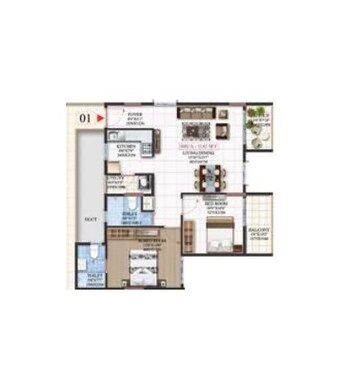  2 BHK Apartment at Mahaveer Northscape, Sadahalli – for Sale