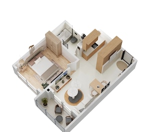 1 BHK 605 Sq. Ft. Apartment in Mahindra Eden