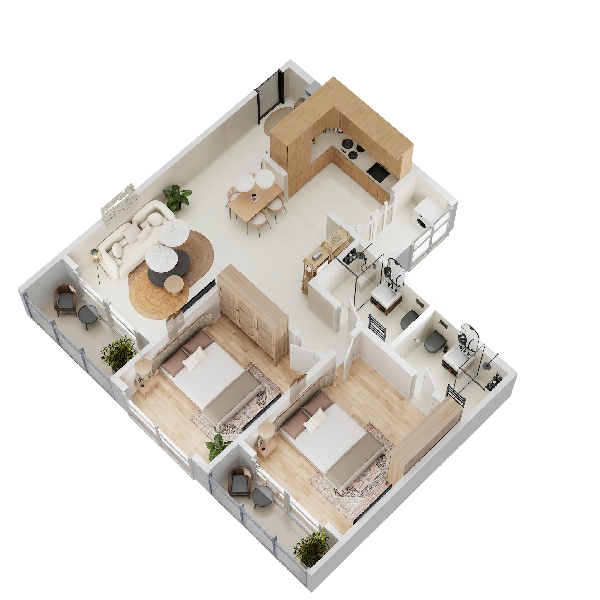 2 BHK 1285 Sq. Ft. Apartment