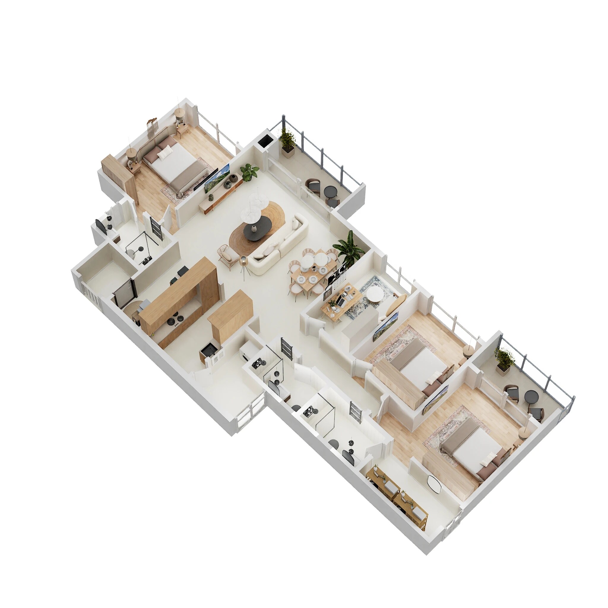 3 BHK 2013 Sq. Ft. Apartment