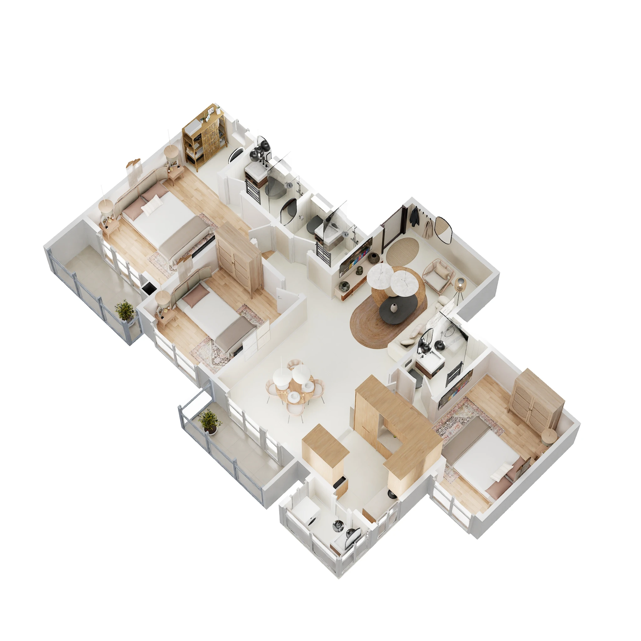 3 BHK 1922 Sq. Ft. Apartment in Mahindra Newhaven