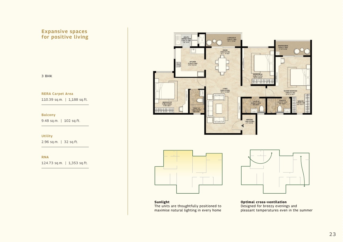 3 BHK 1922 Sq. Ft. Apartment in Mahindra Newhaven
