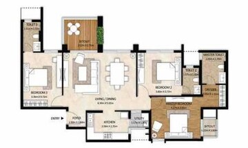  3 BHK Apartment at Mahindra Windchimes, Bannerghatta Road – for Rent