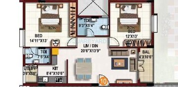  2 BHK Apartment at Maithri Shilpitha Sunflower, Whitefield – for Sale