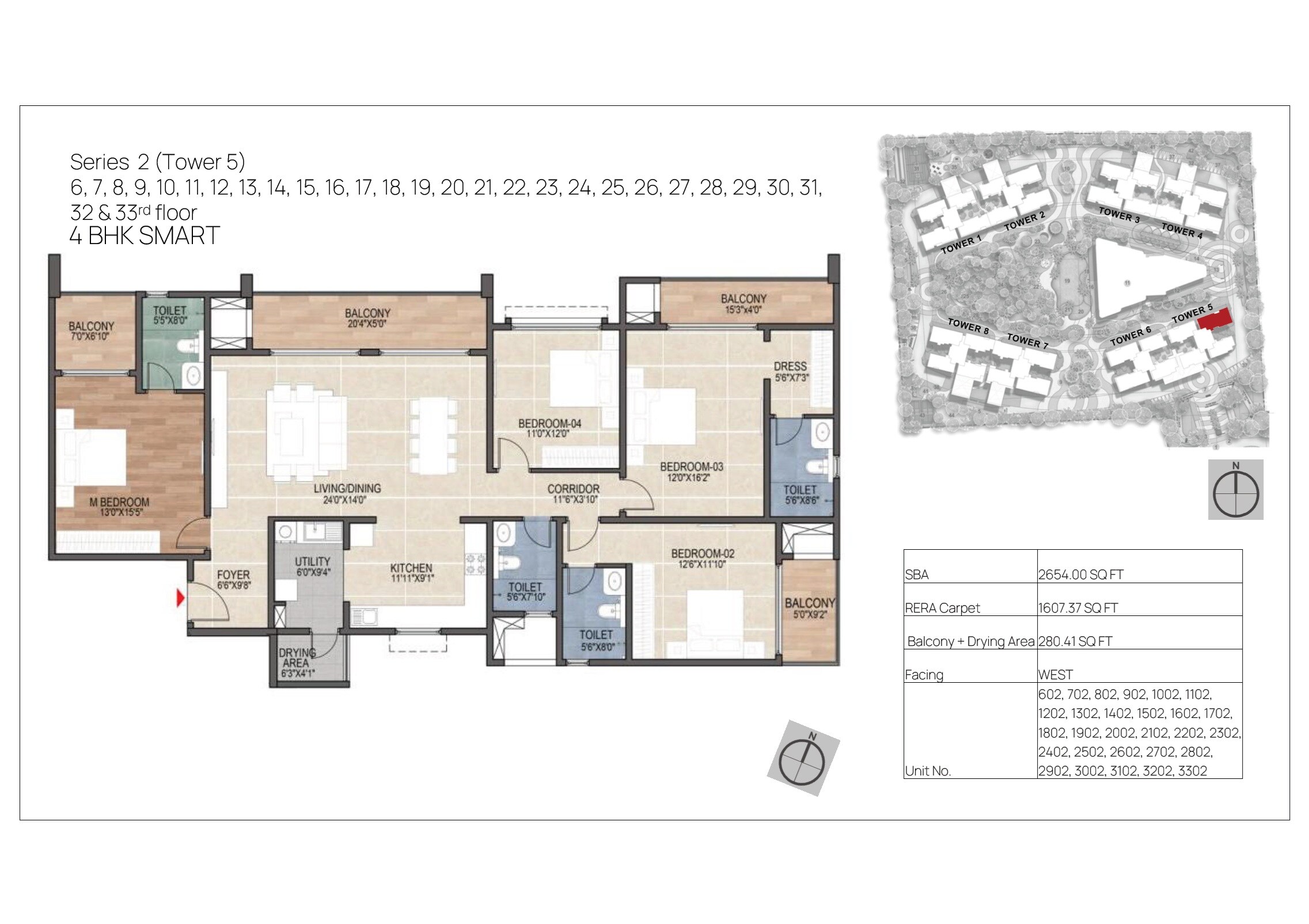 4 BHK 2654 Sq. Ft. Apartment