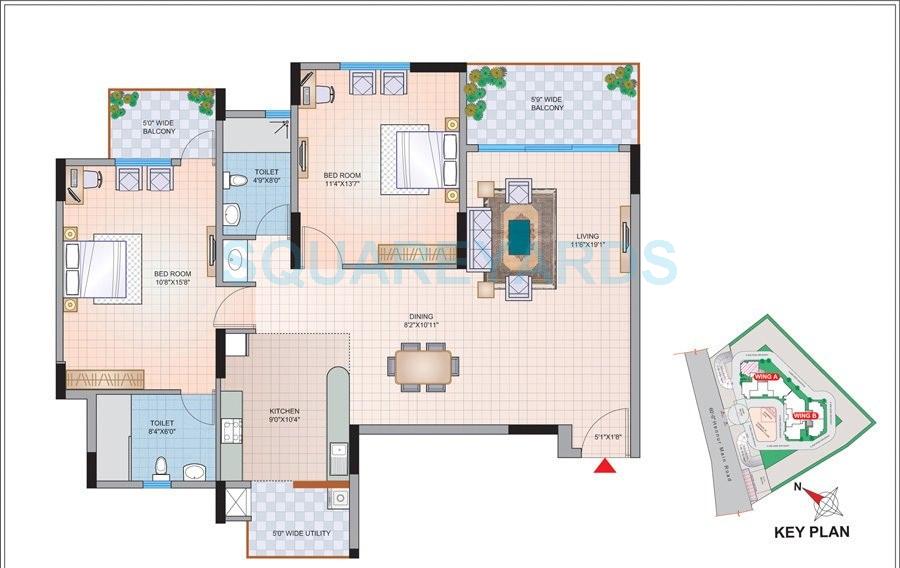 2 BHK 1110 Sq. Ft. Apartment in Mantri Astra