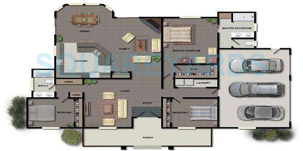 3 BHK 2020 Sq. Ft. Apartment in Mantri Classic