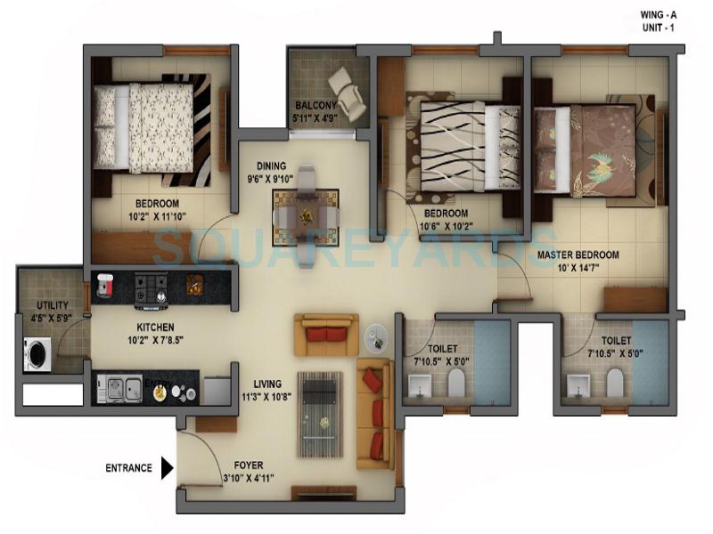 mantri energia apartment 1bhk 965sqft1