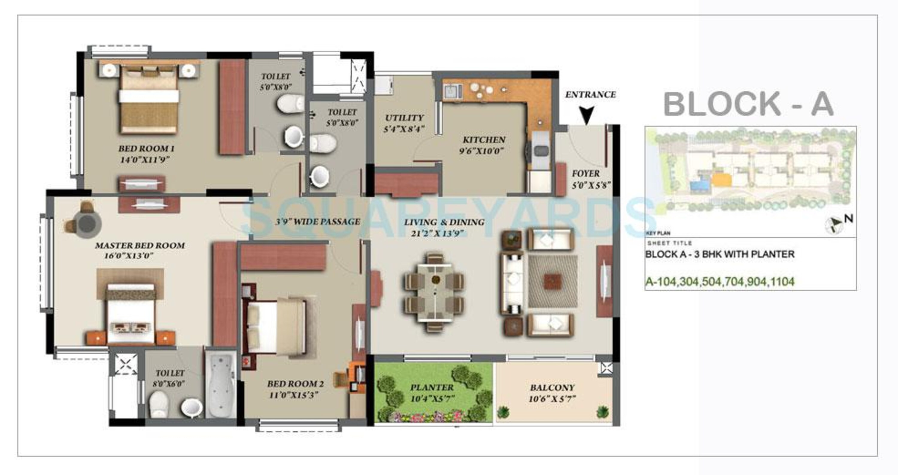 mantri glades apartment 3bhk 1680sqft1
