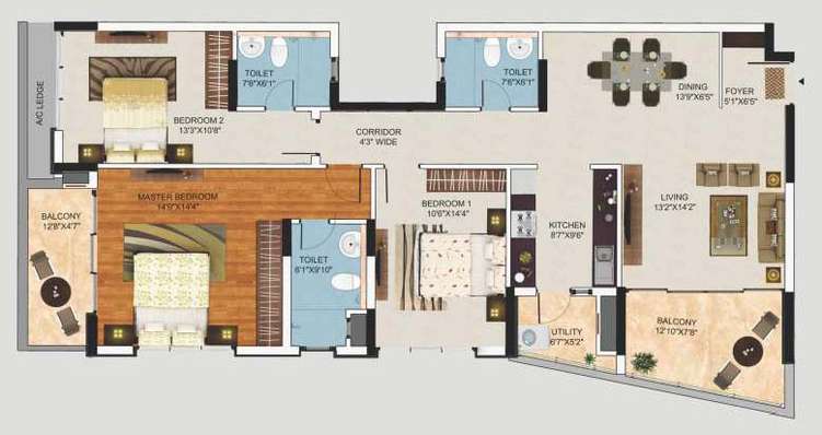 mantri lithos apartment 3bhk 1920sqft1