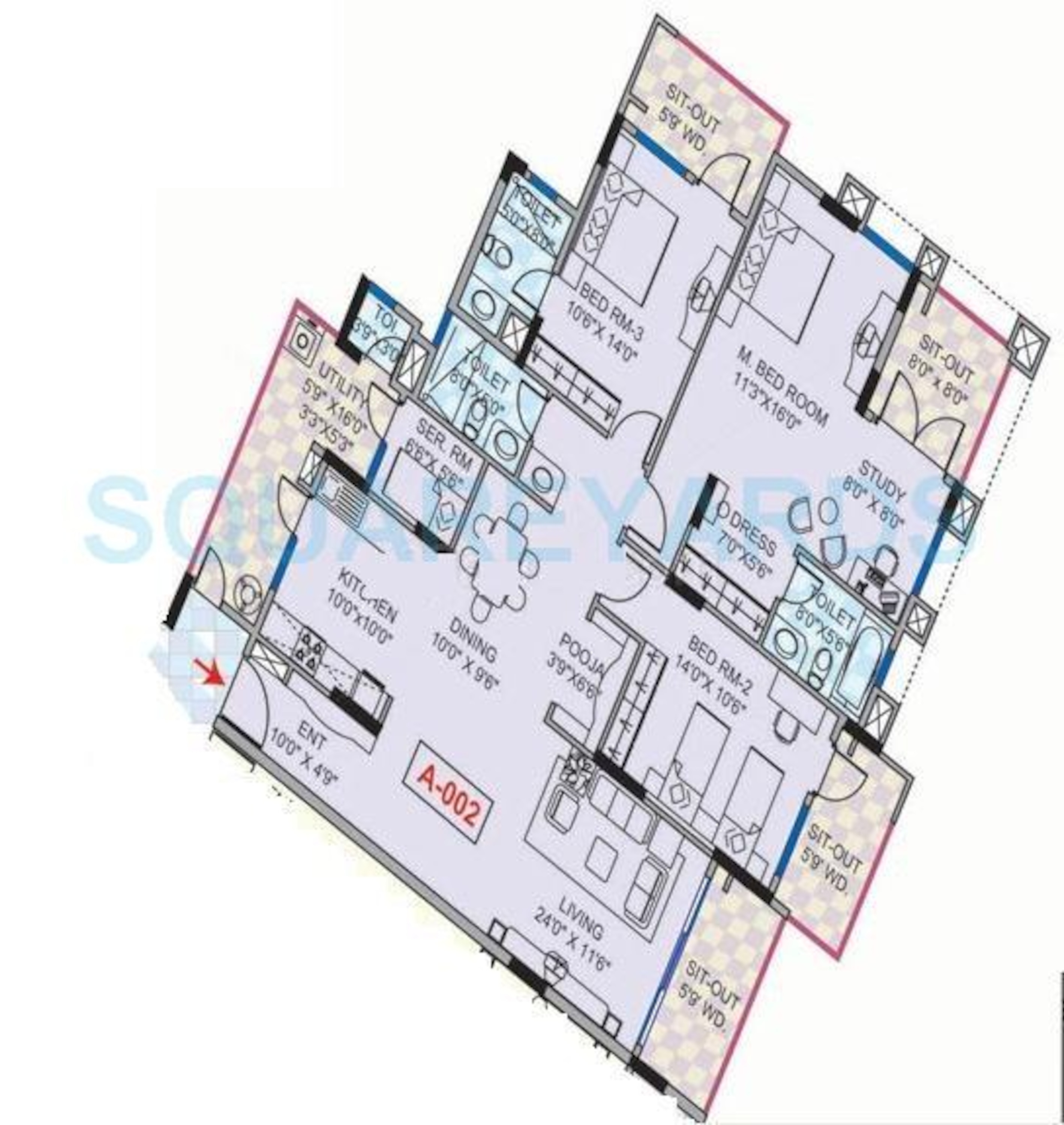 mantri mantri greens apartment 3bhk 1770sqft1