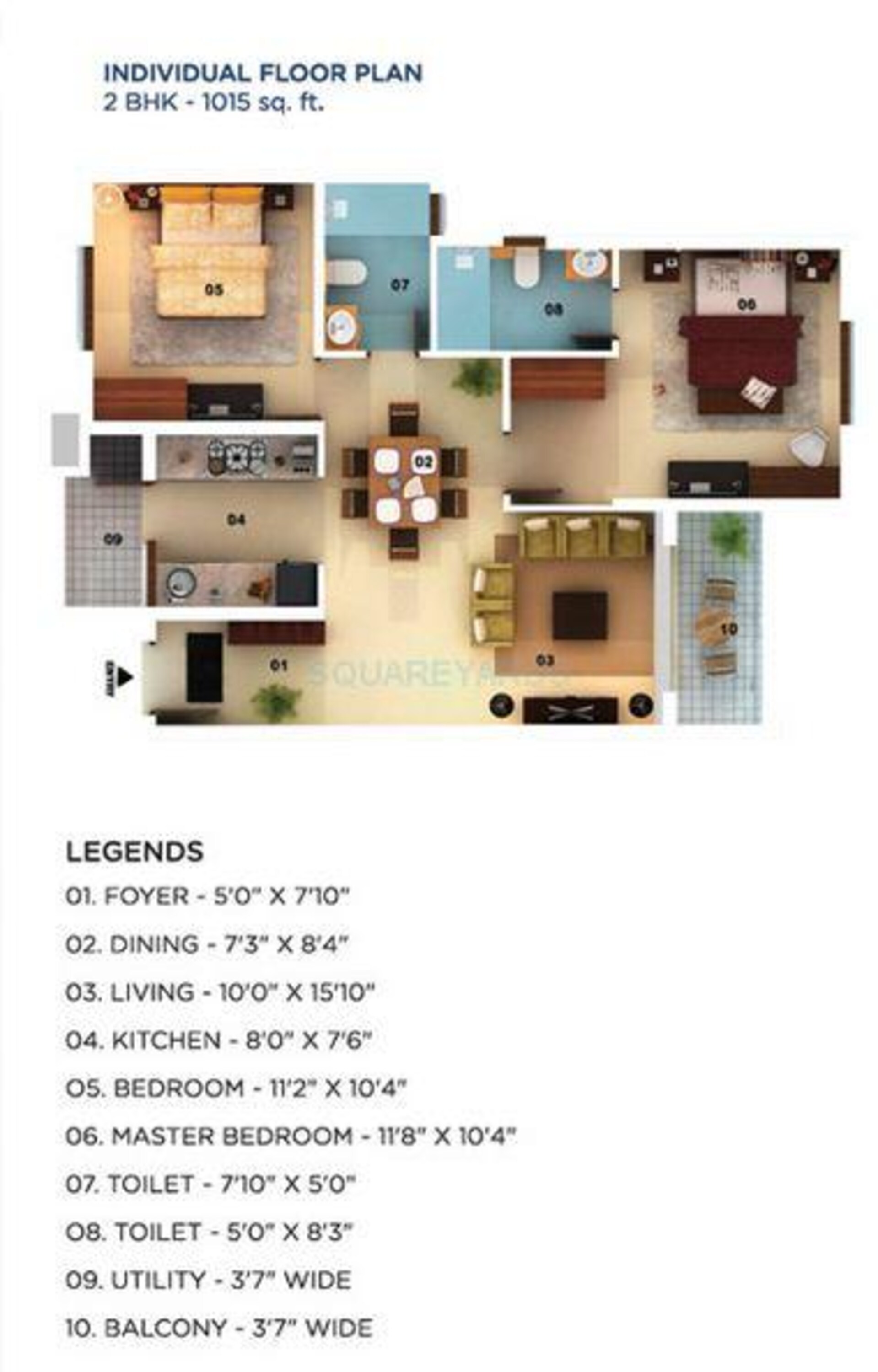 mantri mantri serenity apartment 2bhk 1015sqft1