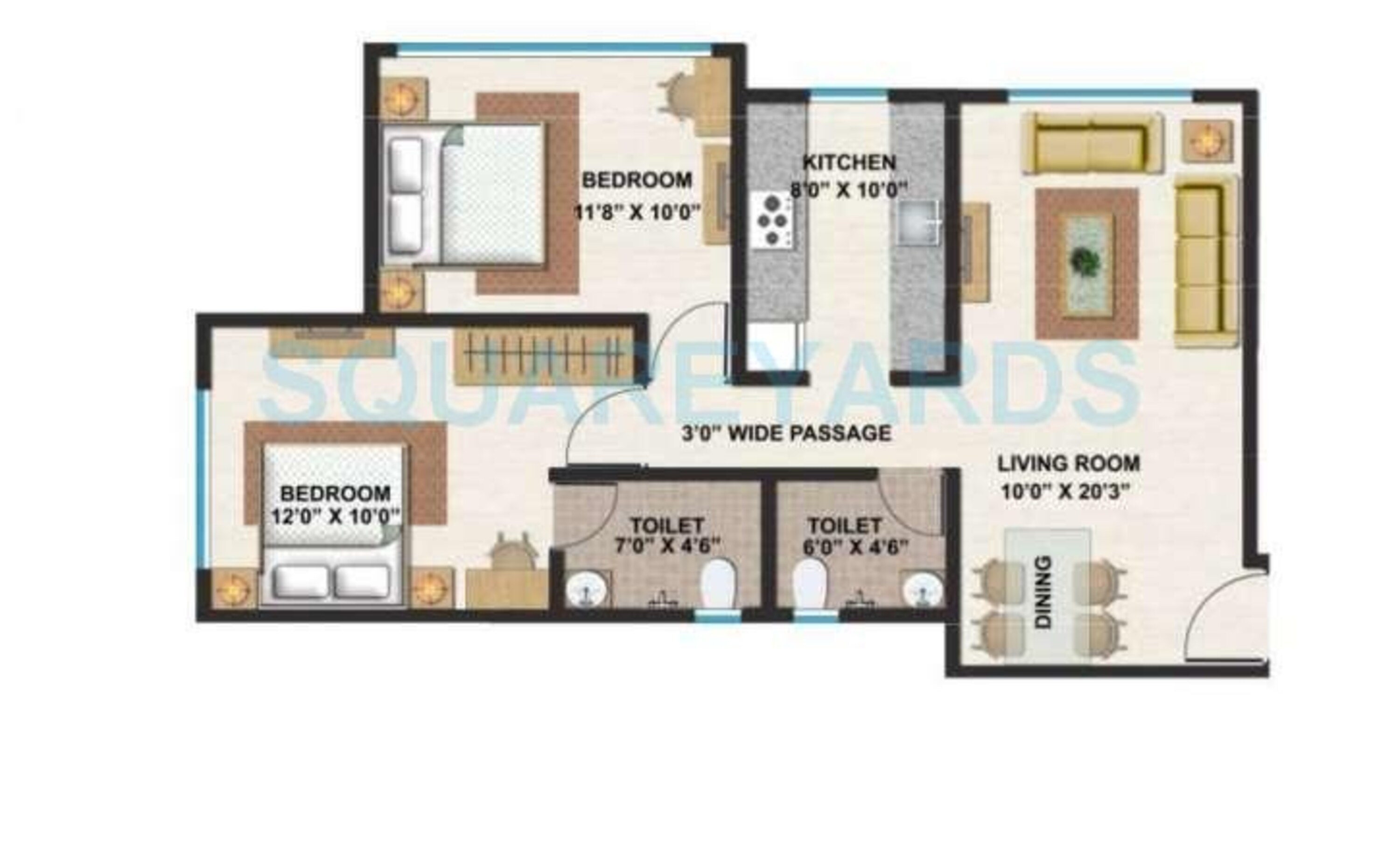 mantri mantri serenity apartment 2bhk 1030sqft1