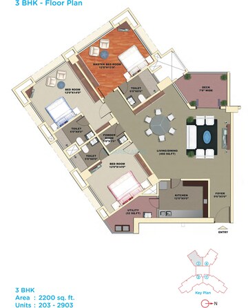  3 BHK Apartment at Mantri Pinnacle, Hulimavu – for Rent